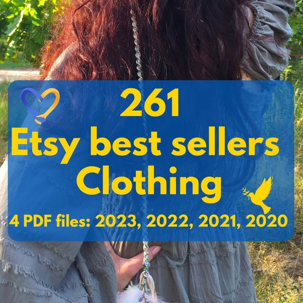 Best sellers, Etsy TOP sellers 2023 Clothing. Best selling items, top selling items on Etsy. Best selling t shirts and other clothing. 4 PDF