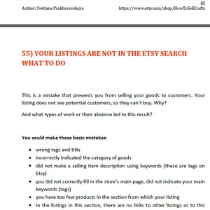 How to sell on Etsy? Fix your mistakes to sell on Etsy. Read eBook 92 mistakes on Etsy. Etsy seller guide, seller handbook, seller tips