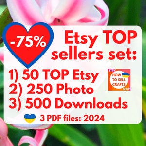 Topseller, Bestseller 3 PDF Dateien 2024. Etsy Bestseller 2024. Etsy Topseller 2024. 50 Etsy Topseller, 500 Digital, 250 Fotografie