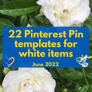 Pinterest, social media help. Pinterest templates for white items