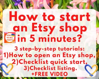 Sell on Etsy. How to start an Etsy shop 3 tutorials. How to sell on Etsy 2026? Read How to sell on Etsy guide for beginners + VIDEO tutorial