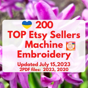 Top Etsy Machine Embroidery Shops: 2023 Analysis (2 PDF Files)