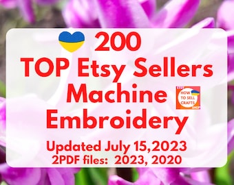 Top Etsy Machine Embroidery Shops: 2023 Analysis (2 PDF Files)