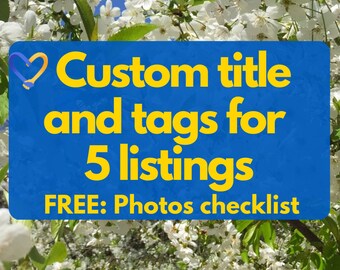 Etsy tags, Etsy keywords, SEO help 5 listings