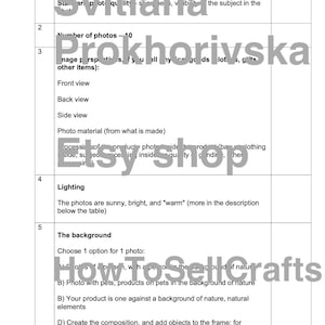 How to sell on Etsy, how to set up an Etsy shop? Photos Checklist