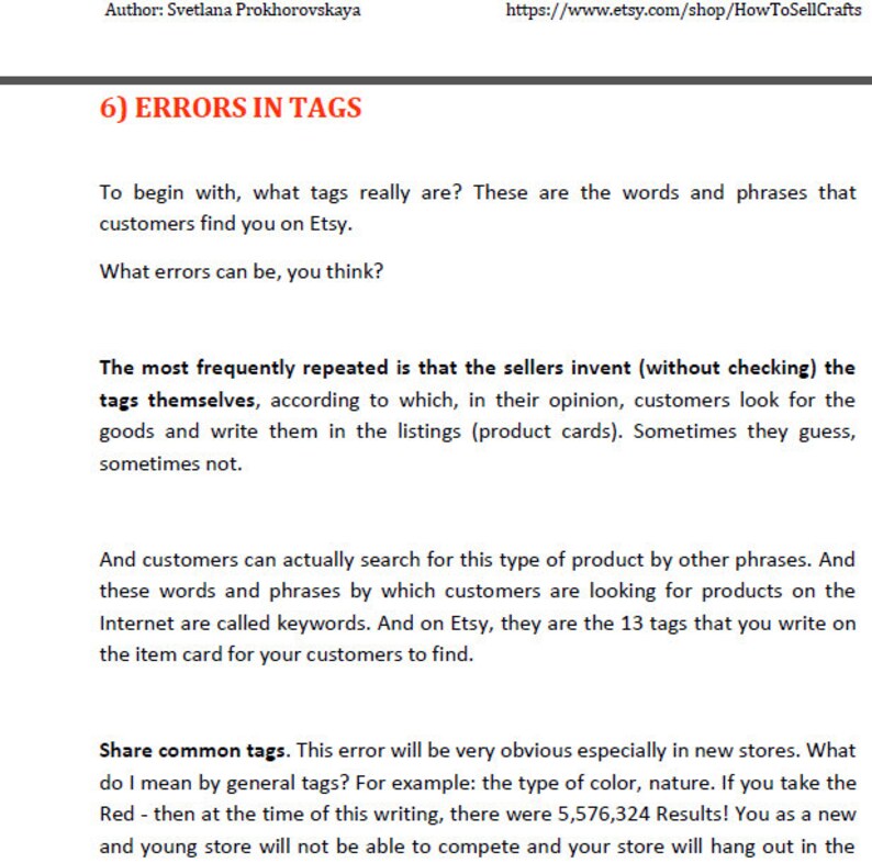 How to sell on Etsy? Fix your mistakes to sell on Etsy. Read eBook 92 mistakes on Etsy. Etsy seller guide, seller handbook, seller tips