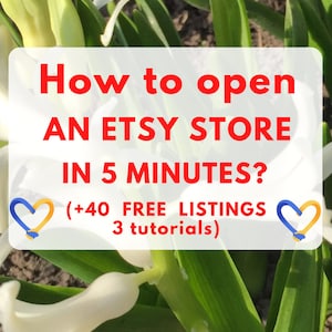How to open an Etsy store in 5 minutes? Read more in my Etsy shop HowToSellCrafts