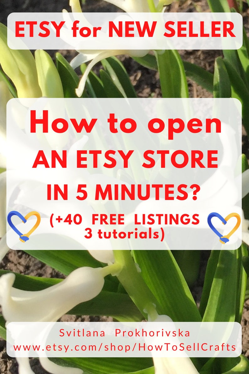 How to open an Etsy store in 5 minutes? Read more in my Etsy shop HowToSellCrafts