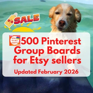 Pinterest: 500 Pinterest Group Boards for Etsy Sellers 2026 PDF. How to join Pinterest group board? Etsy promotion, Pinterest promotion