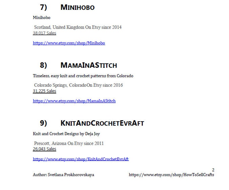 Top Etsy Sellers. 205 Etsy Best Sellers Knitting Etsy