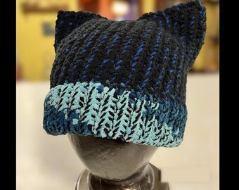 Cat Eared Hat Winter Beanie knit crochet cute gift kitten cosplay ski holiday slouchy kitty pussy teen animal gift christmas hipster trendy