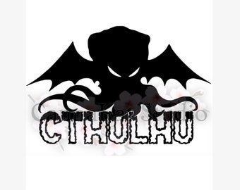 Cthulhu Vinyl Decal indoor outdoor car sticker myth bumper cryptid pirate mythical monster beast magic fay boho new age story fairytale sea