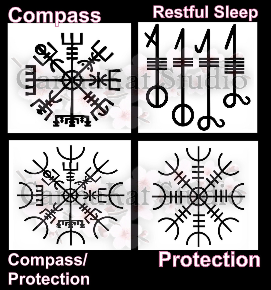 4 Nordic Sigil SVG PNG JPEG Printable Runes Symbols Sleep - Etsy Australia