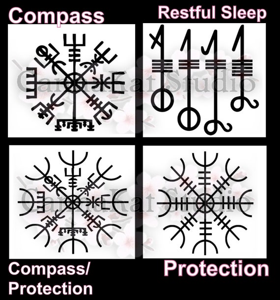 4 Nordic Sigil SVG PNG JPEG Printable Runes Symbols Sleep - Etsy Finland