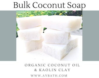 Bulk Soap, Soap Bundles, Organic Coconut Oil Soap with Kaolin Clay