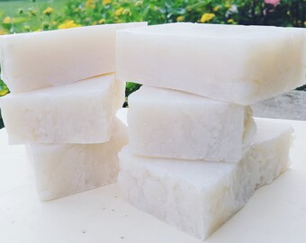 Coconut Oil Soap Bar with Kaolin Clay | Rustic Organic Coconut Soap | No Added Fragrance