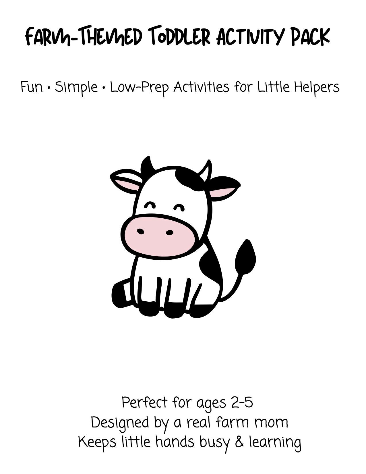 Farm Toddler Activity Pack | Printable Busy Book for Ages 2-5 - Etsy
