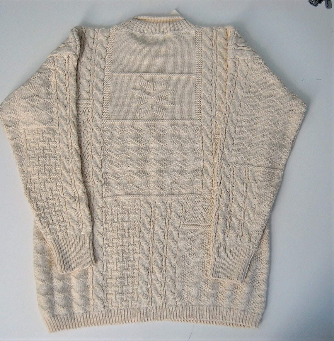 Vintage Cable Knit Sweater by Van Heusen for Her. 100 Cotton. Etsy