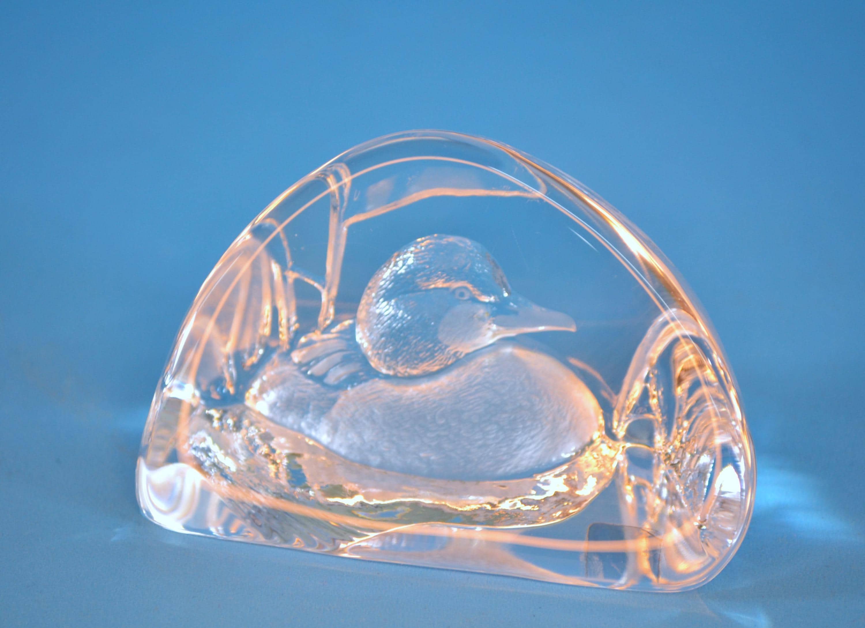 Mats Jonasson  ハート　ガラス　置物　希少　赤 Mats Jonasson Heart Crystal Block