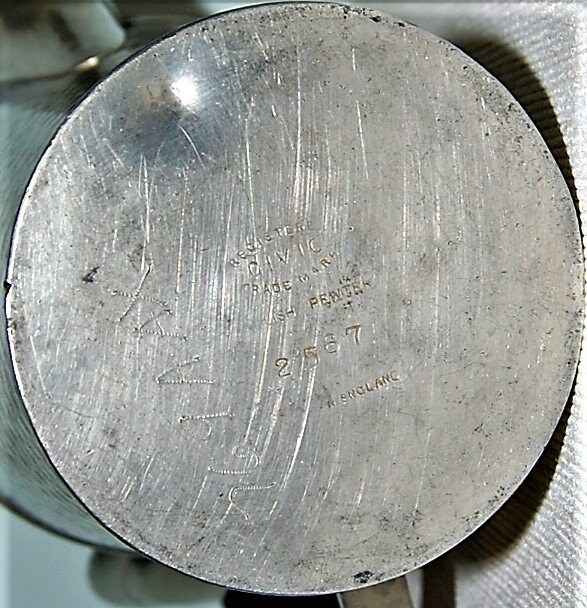 Vintage Civic Pewter Coffee Pot. Hammered Pewter. Patent Etsy