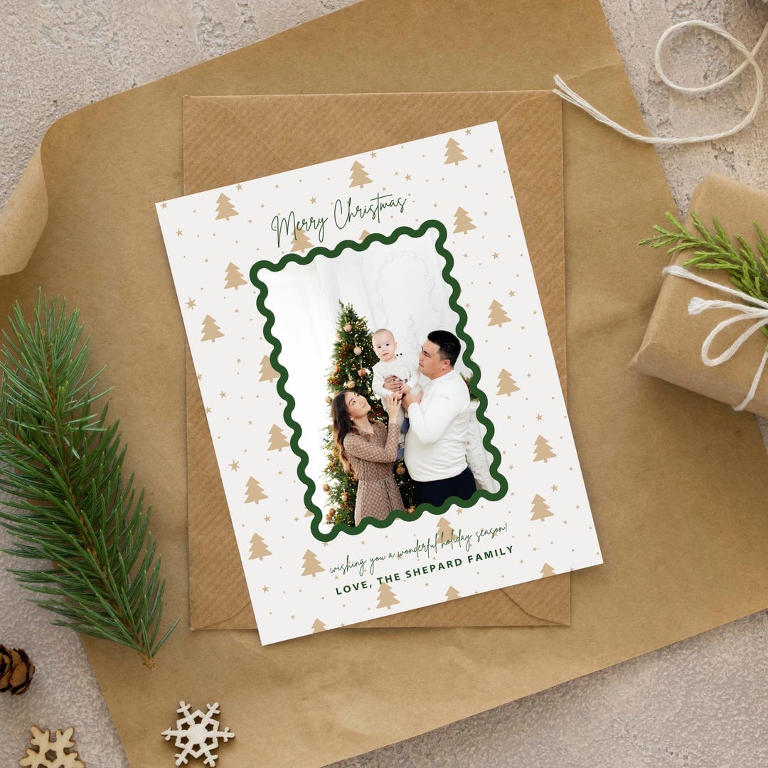 Editable Christmas Card Template | Instant Download | Canva Holiday ...