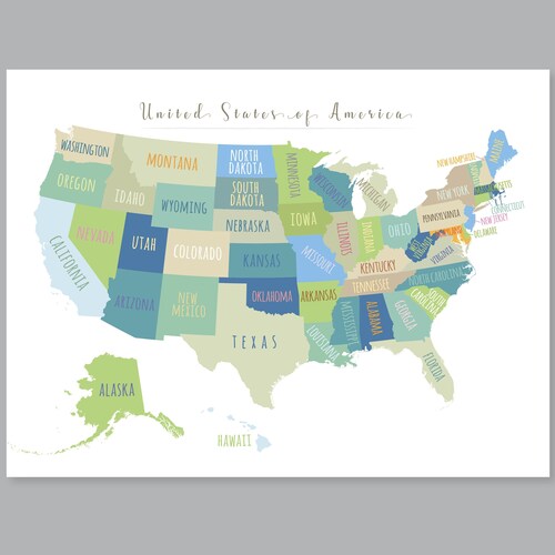United States Map Wall Art PRINTABLE - Il 500x500.4071990966 Kilc 