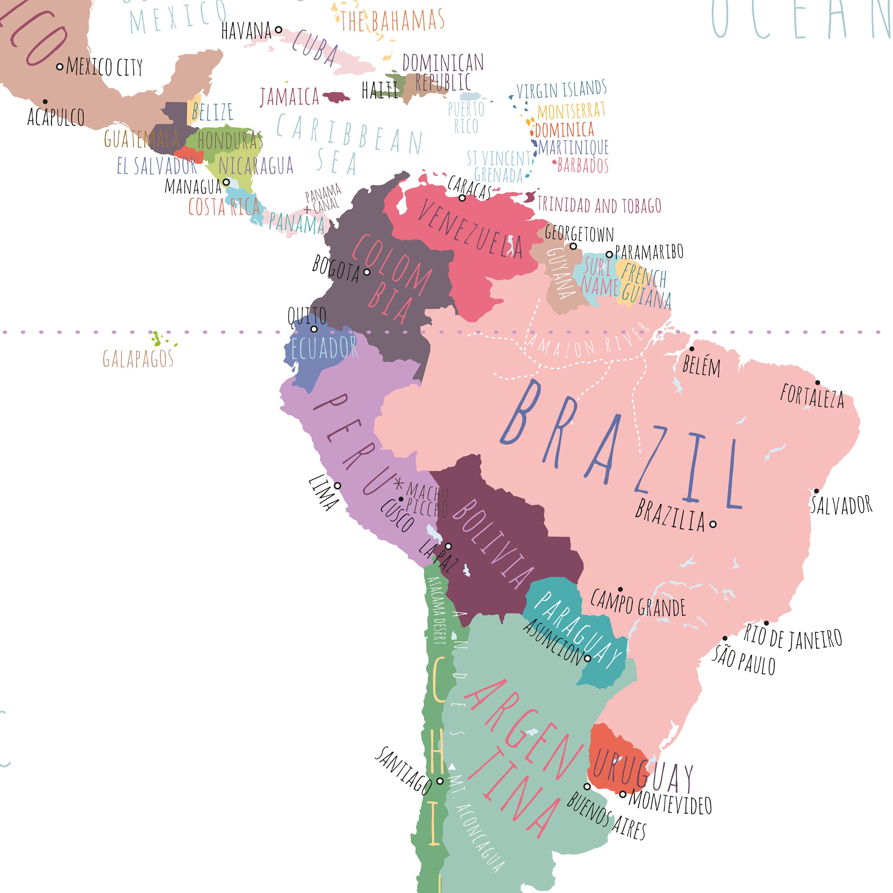 World Map Poster PRINTABLE World Map With Countries Map Of Etsy Canada printable-world-map-with-countries-labeled-free-printable-maps