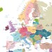World Map Poster, PRINTABLE World Map With Countries, Map of the World ...