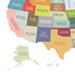 United States Map Wall Art PRINTABLE United States Map Print - Etsy