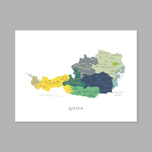 Österreich Karte druckbar Österreich Bundesländer und Hauptstädte, beschriftet Österreich Karte mit Hauptstädten und Hauptstädten Moderne Wohnkultur (#P592)