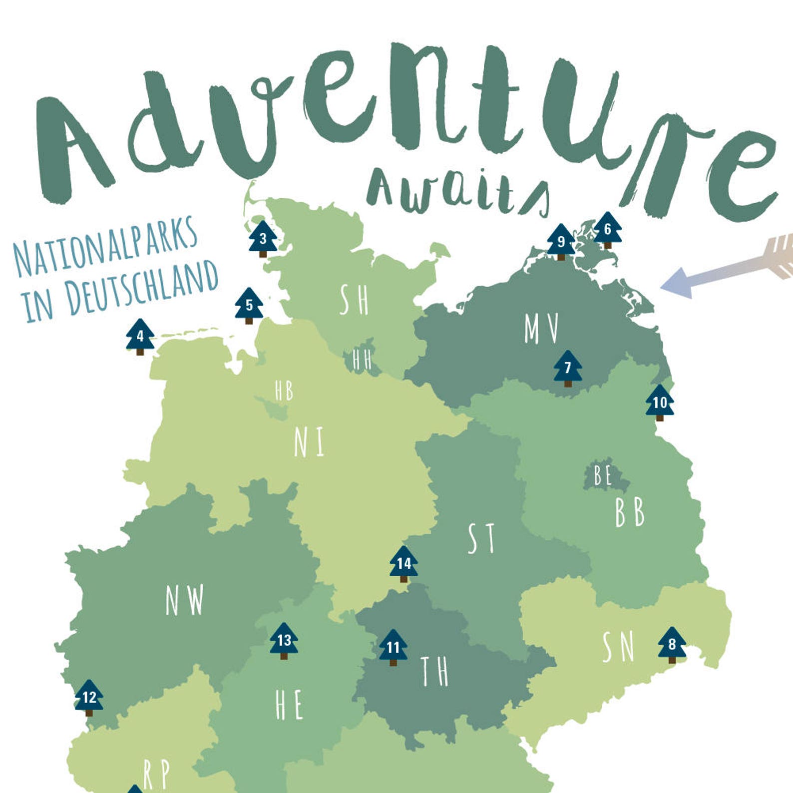 Nationalparks in Deutschland PRINTABLE Adventure Awaits Etsy