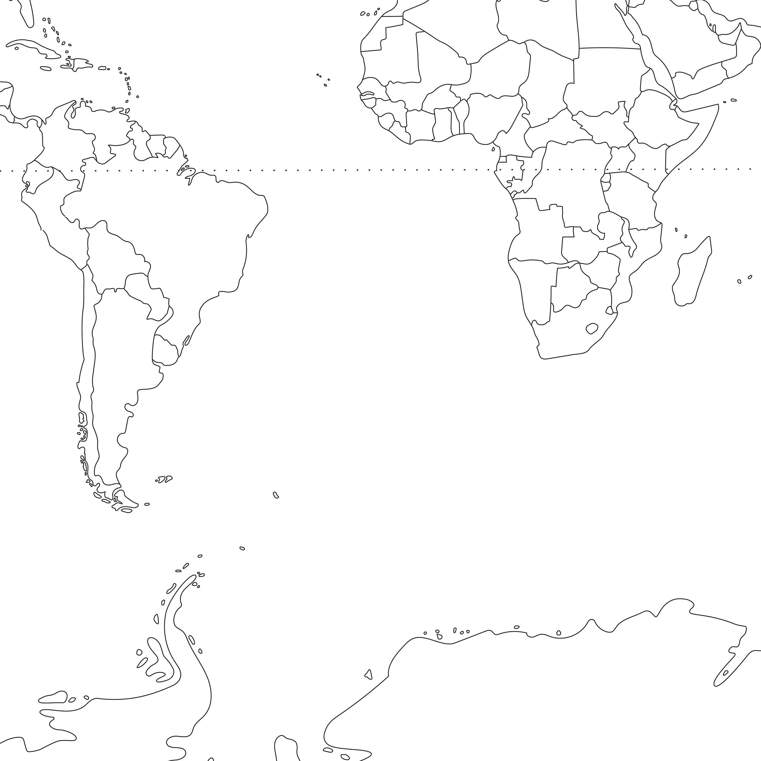 World Map With Countries PRINTABLE Map of the World Wall Art - Etsy