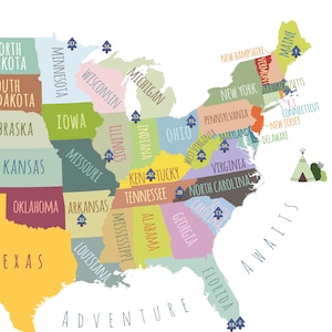 63 national parks map usa printable adventure awaits us etsy