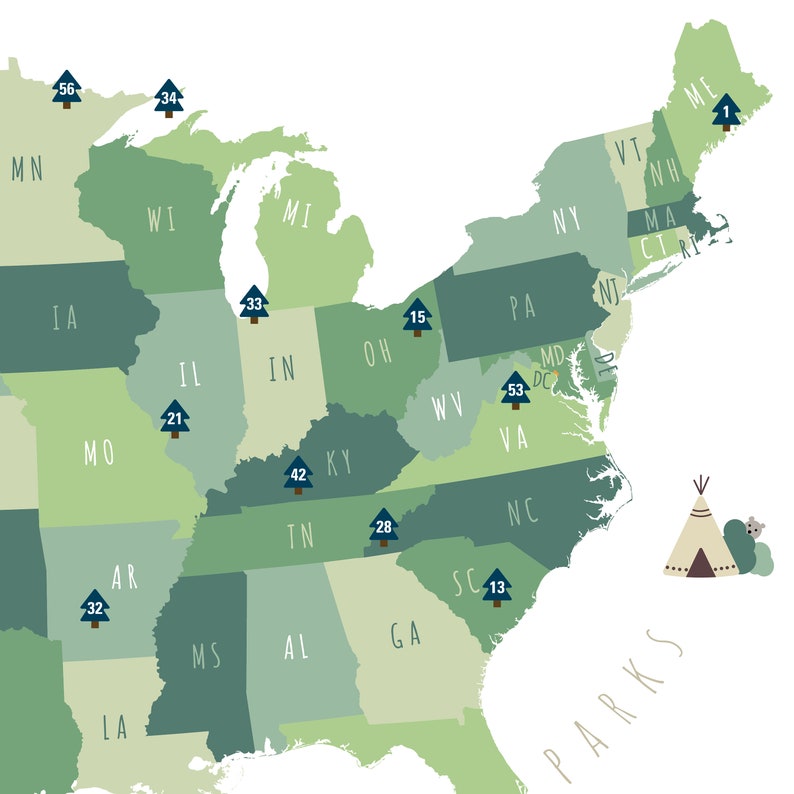 us national park map printable adventure awaits us