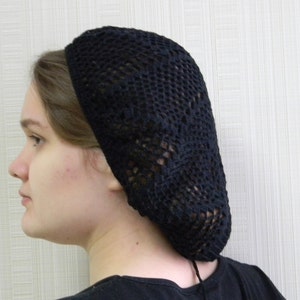 Cotton head covering for women Black Hair snood for women Snood hair