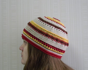 Cotton crochet hat for women