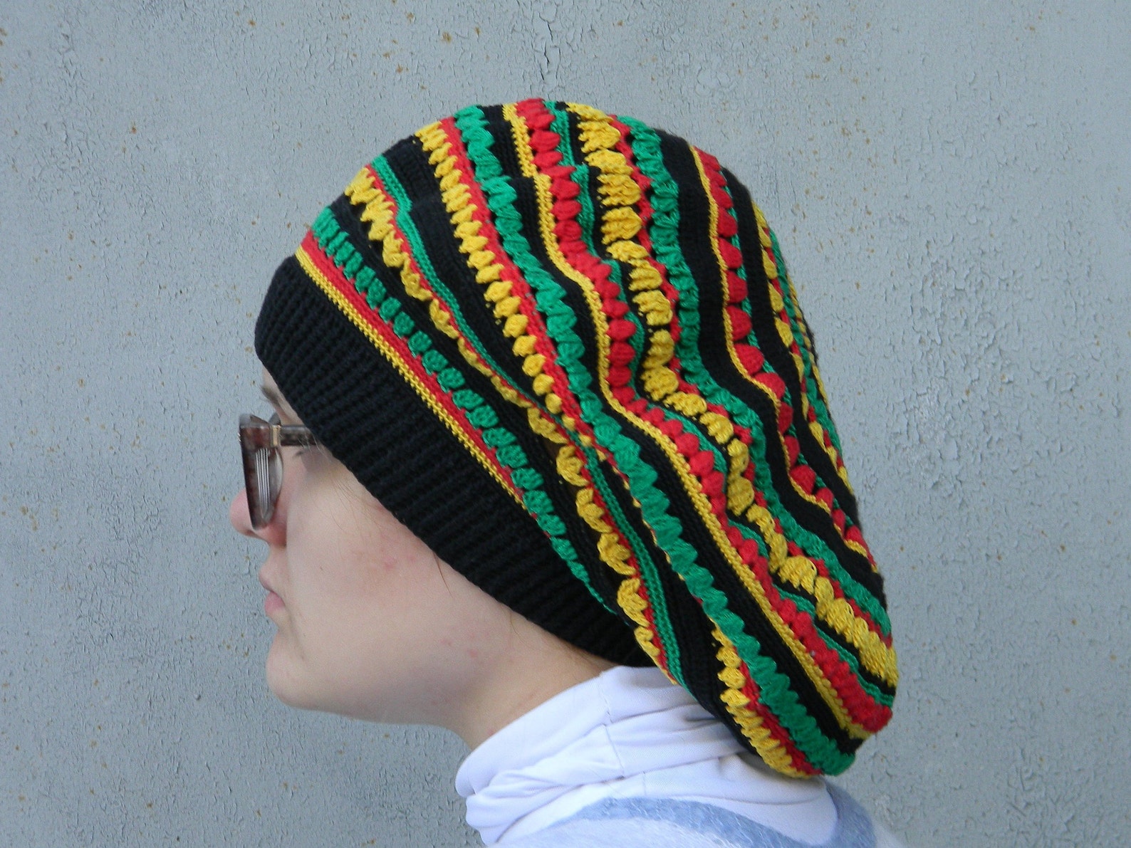 Unisex Rasta Reggae Hat Jamaican Slouchy Hat Crowned Dreadlock - Etsy