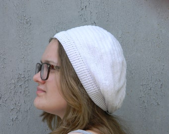 Cotton linen hat for women Beanie tam for hair loss Minimalist hat