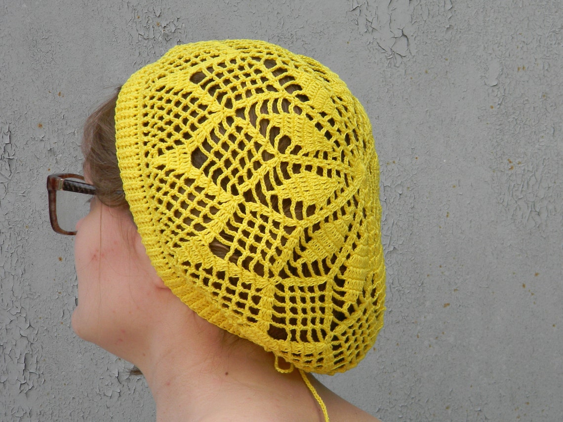 Cotton Crochet Beret