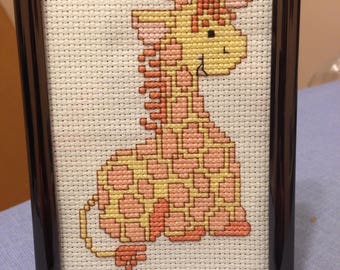 3.5x5 Finished Giraffe Cross Stitch