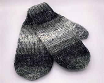 Mitones de rayas Ombré gris difuso