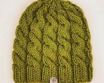 Gorro de ochos en mezcla de lana Joshua Tree Green