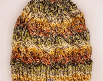 Chunky Fuzzy Wool-blend Cable Beanie