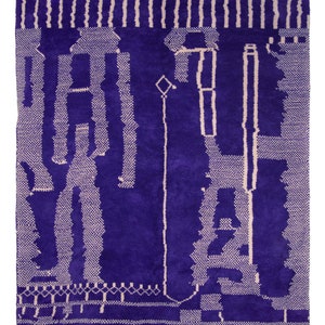 Purple Beni ourain rug -  Modern Moroccan Rug custom PR-19 W-40