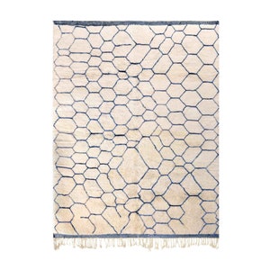 Handknotted Wool Tuareg Rug: Moroccan Berber Design