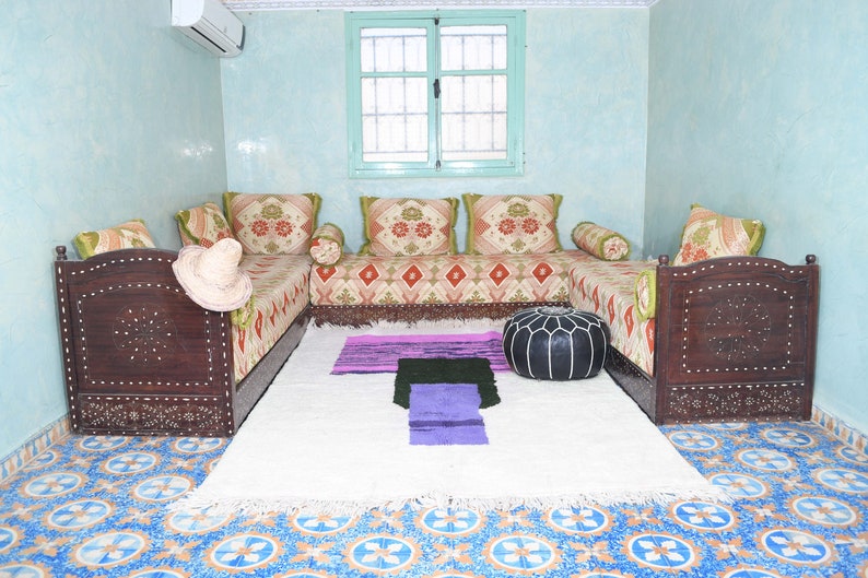 Custom Fabulous Boujad Rug, Authentic Moroccan Rug, Azilal rug, Abstract Multicolored Carpet, Handmade Moroccan Rug, Bohemian rug image 10