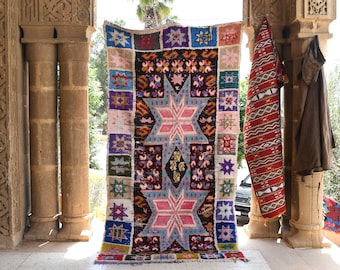Boucherouite Vintage Moroccan Rug: Authentic Charm for Your Abode