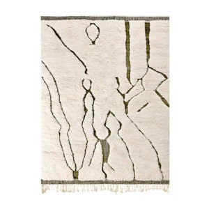 Moroccan rug Hand knotted - Beni ourain rug - all wool berber rug - Custom rug - handmade rug - Genuine lamb wool