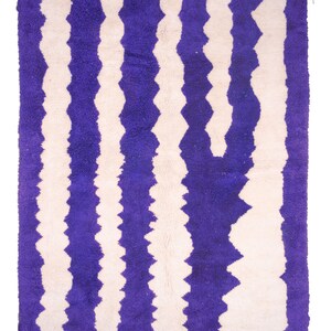 Purple Beni ourain rug -  Modern Moroccan Rug custom PR-19 W-40