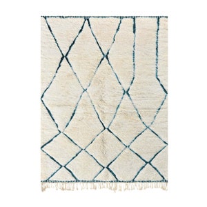Handknotted Wool Tuareg Rug: Moroccan Berber Design